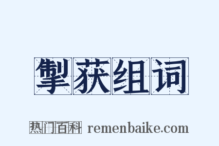 掣获组词是什么意思的图片